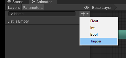 Add a trigger parameter